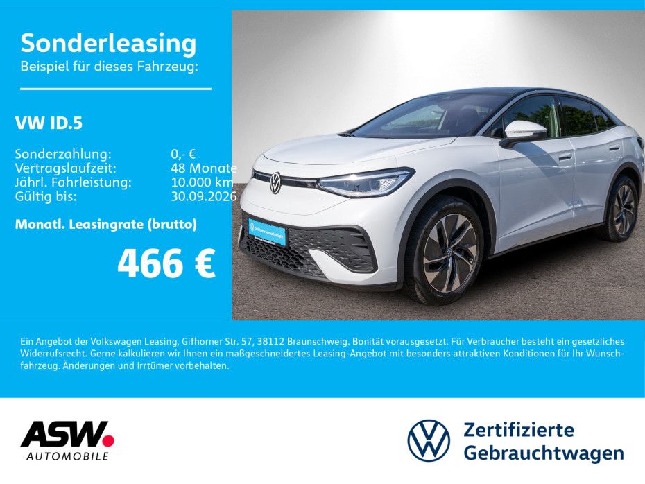 Bild des Angebotes Volkswagen ID.5 Pro LED NAVI PANO Wärmepumpe ACC PDC SHZ