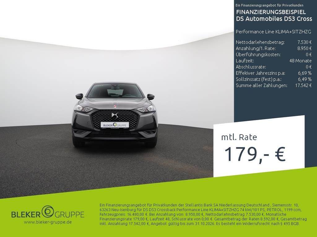 DS Automobiles DS3 Crossback Performance Line KLIMA+SITZHZG