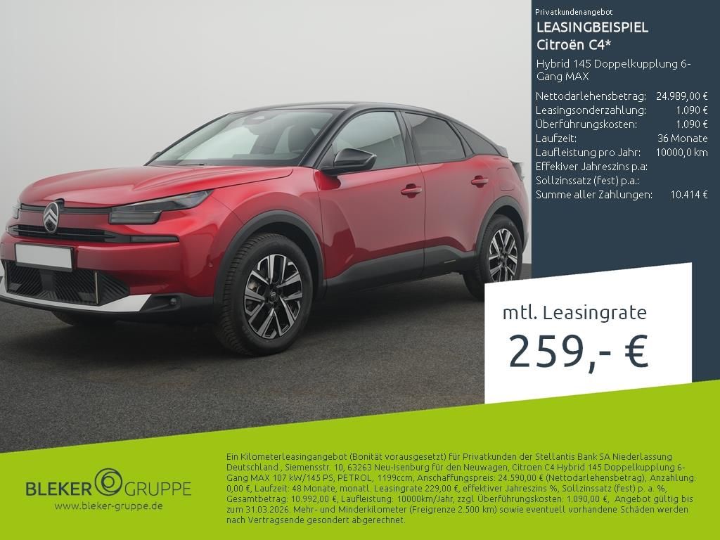 Bild des Angebotes Citroën C4 Hybrid 145 Doppelkupplung 6-Gang MAX
