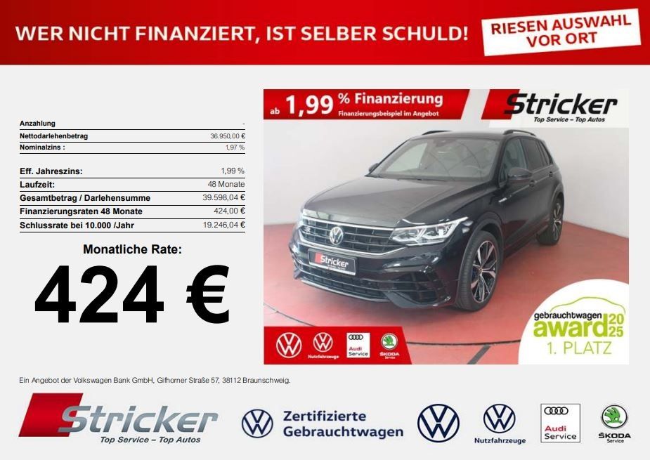 Volkswagen Tiguan R Black Style 2.0TSI DSG 424,-ohne Anzahl