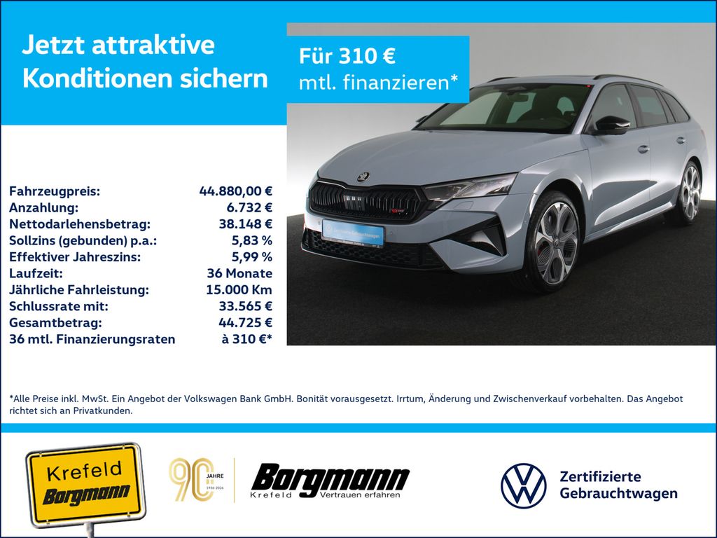 Bild des Angebotes Skoda Octavia 2.0 TSI RS AHK PANO SPORT. AGA ACC NAVI
