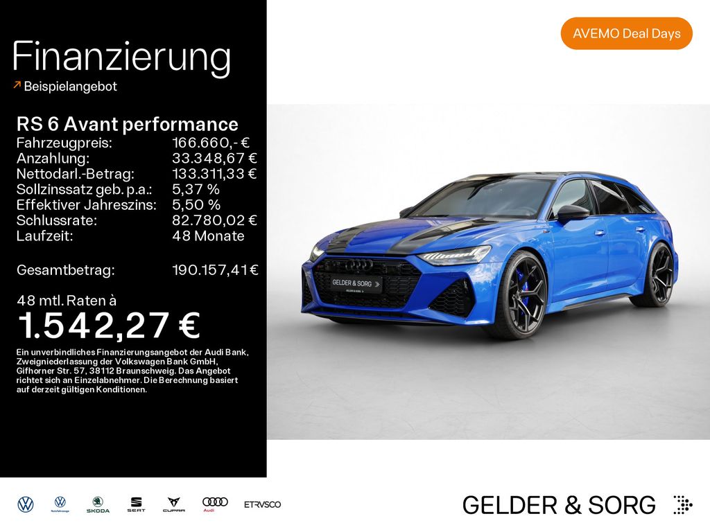 Bild des Angebotes Audi RS 6 Avant performance Nacht*TV*B&OADV*UPE205*
