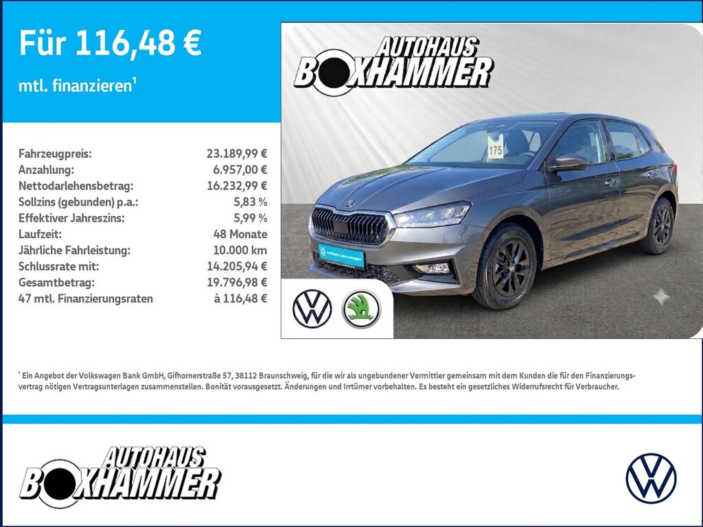 Skoda FABIA 1,0 TSI DSG Selection RÜCK.KAM+SHZ+SMART.L