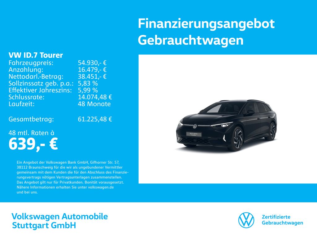 Bild des Angebotes Volkswagen ID.7 Tourer GTX Navi AHK Kamera