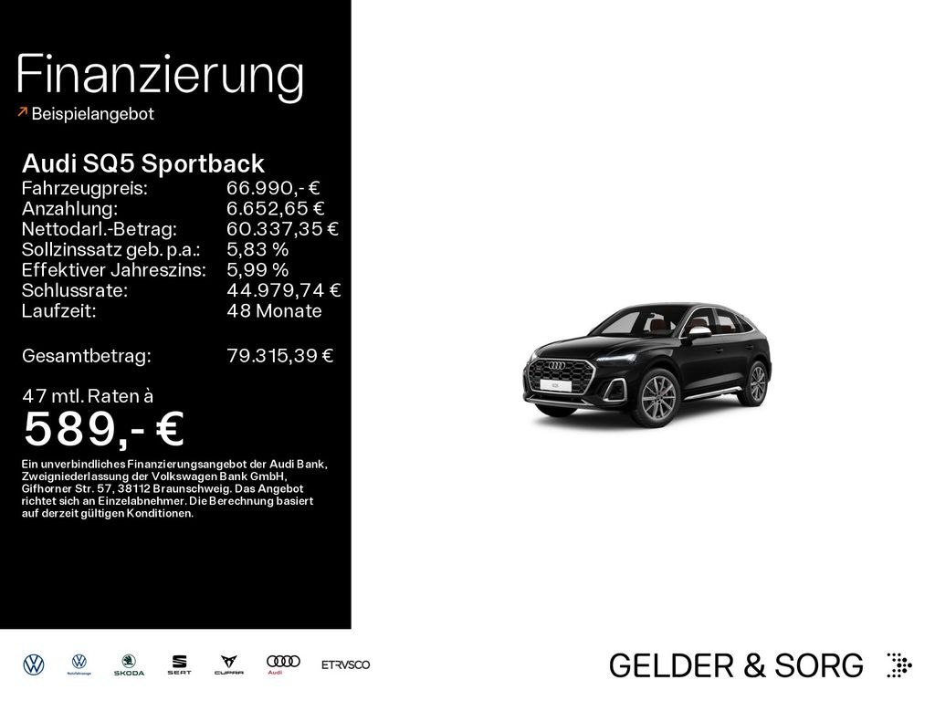 Bild des Angebotes Audi SQ5 Sportback TDI qu. Matrix*Air*B&O*HuD*Pano*