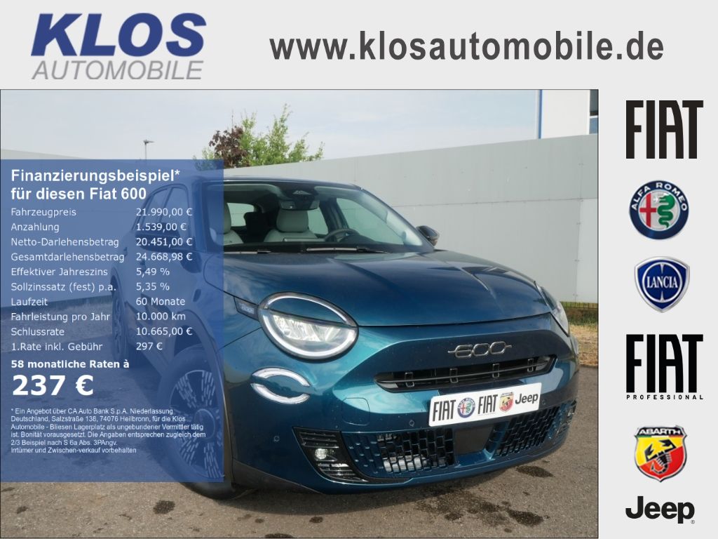 Bild des Angebotes Fiat 600 ICON 1.2 100 PS MT6 KOMFORT NAVI KAMERA