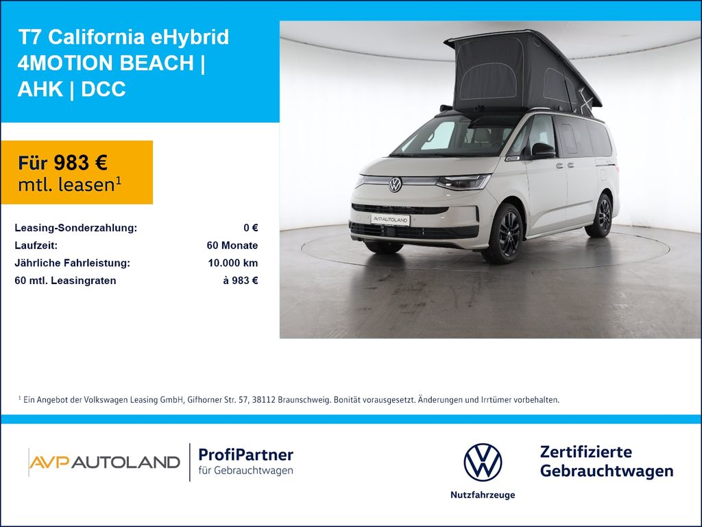 Bild des Angebotes Volkswagen T7 California eHybrid 4MOTION BEACH | AHK | DCC