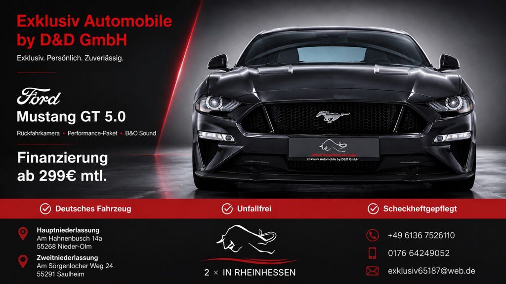 Bild des Angebotes Ford Mustang 5.0 V8 GT~UNFALLFREI+DEUTSCH+NUR 12Tkm~1
