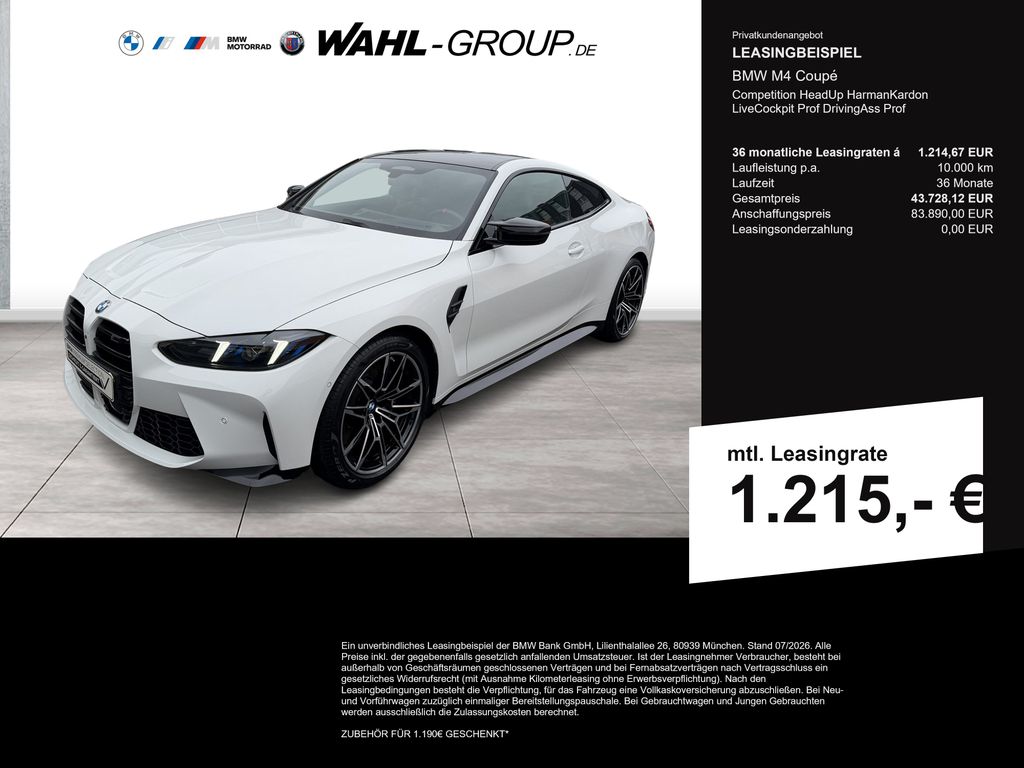 Bild des Angebotes BMW M4 Coupé Competition HeadUp HarmanKardon LiveCoc