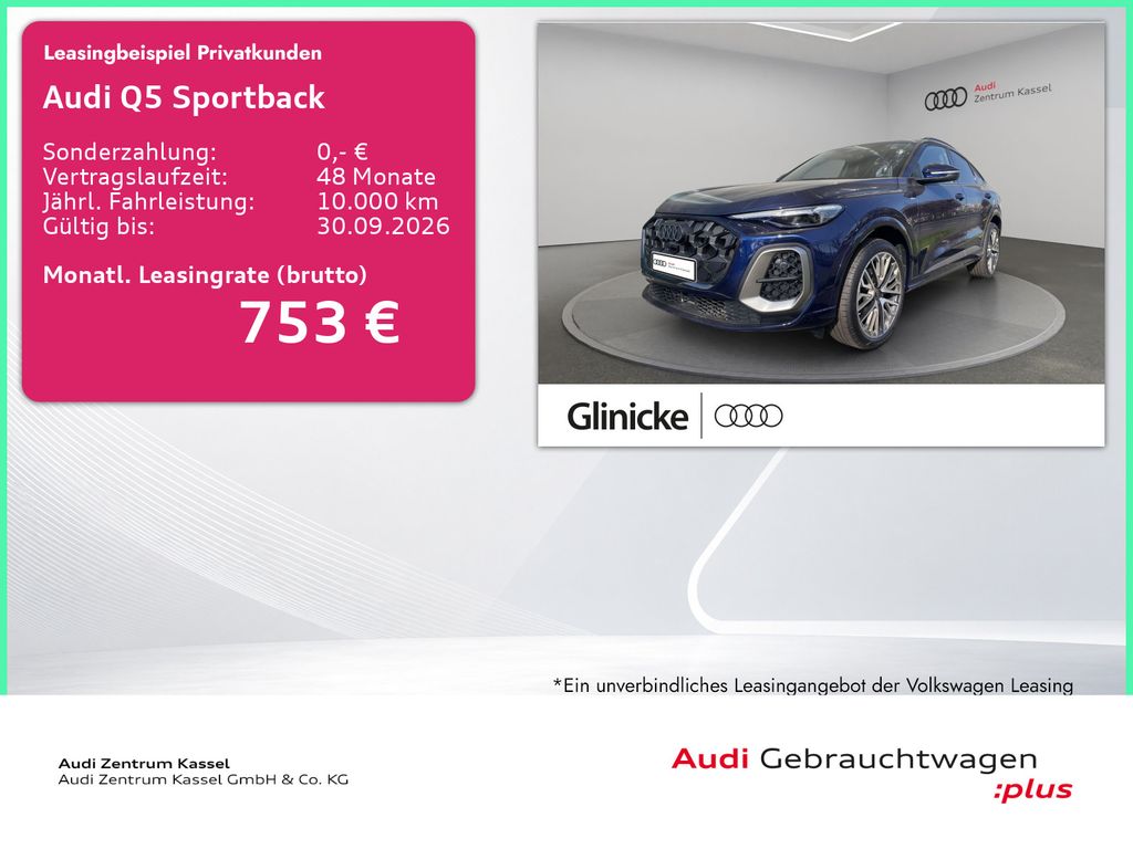 Bild des Angebotes Audi Q5 Sportback TFSI qu. S line Matrix Memory 360°