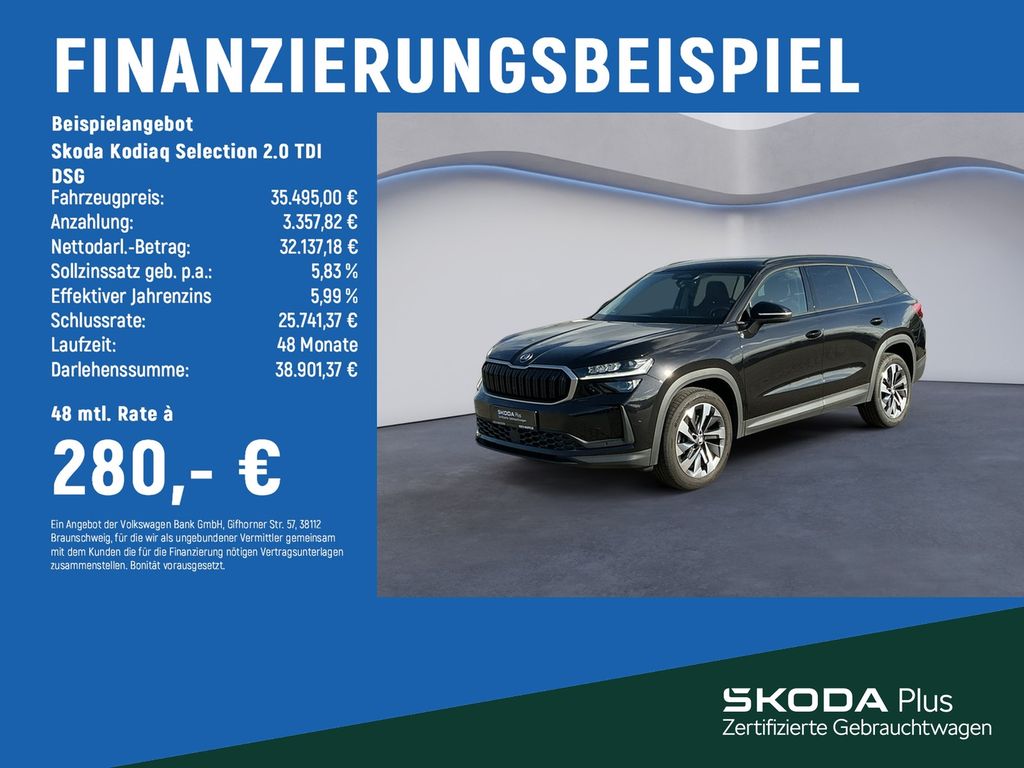 Bild des Angebotes Skoda Kodiaq Selection 2.0 TDI DSG LED+REAR VIEW+ACC