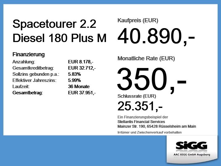 Bild des Angebotes Citroën Spacetourer 2.2 Diesel 180 Plus M TOP-Ausstattun