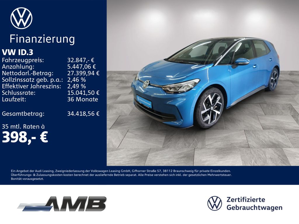 Bild des Angebotes Volkswagen ID.3 Pure LED/ACC/Nav/Sitzhz/RFK/bis1.2031Garant
