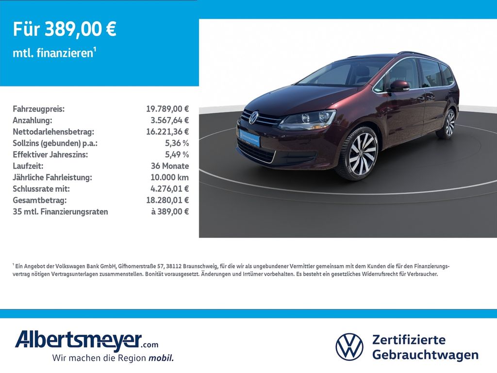 Bild des Angebotes Volkswagen Sharan 1.4 TSI Comfortline +NAVI+SITZHEIZUNG+LM+