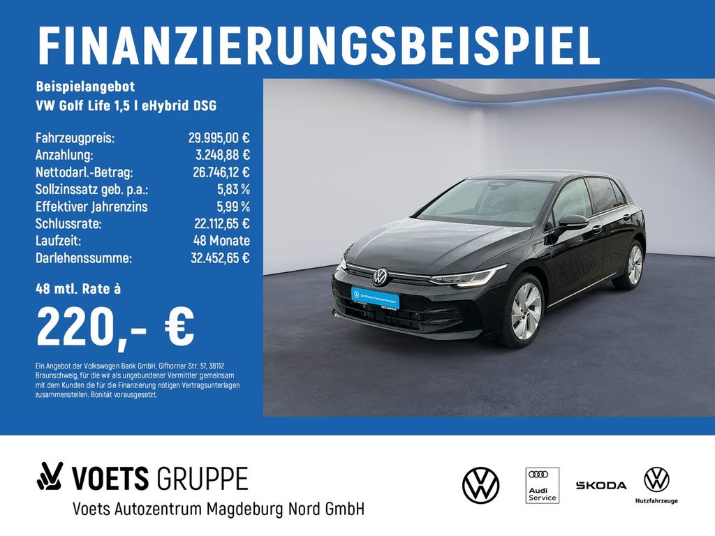 Bild des Angebotes Volkswagen Golf Life 1,5 l eHybrid DSG LED+NAVI+DAB+ACC