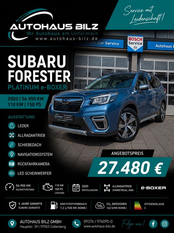 Bild des Angebotes Subaru Forester Platinum*Navi*Leder*Kamera*1.Hd.*Allrad