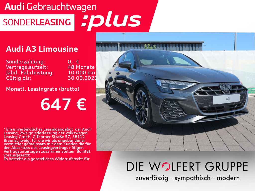 Audi A3 Limousine S line TDI S tronic*AHK*ACC*MATRIX*