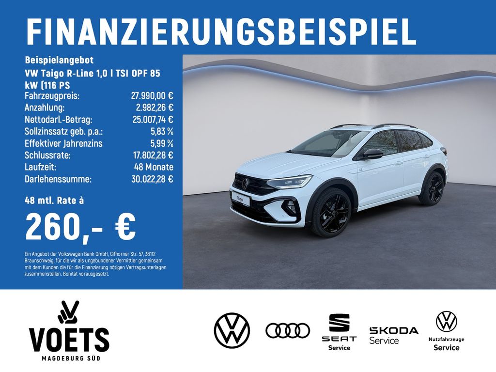 Bild des Angebotes Volkswagen Taigo R-Line 1,0 l TSI OPF 85 kW (116 PS AHK+KAM