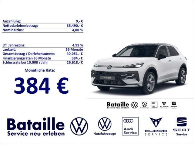 Bild des Angebotes Volkswagen T-Roc Style 1.5 eTSI DSG AHK ACC EasyOpen SHZ