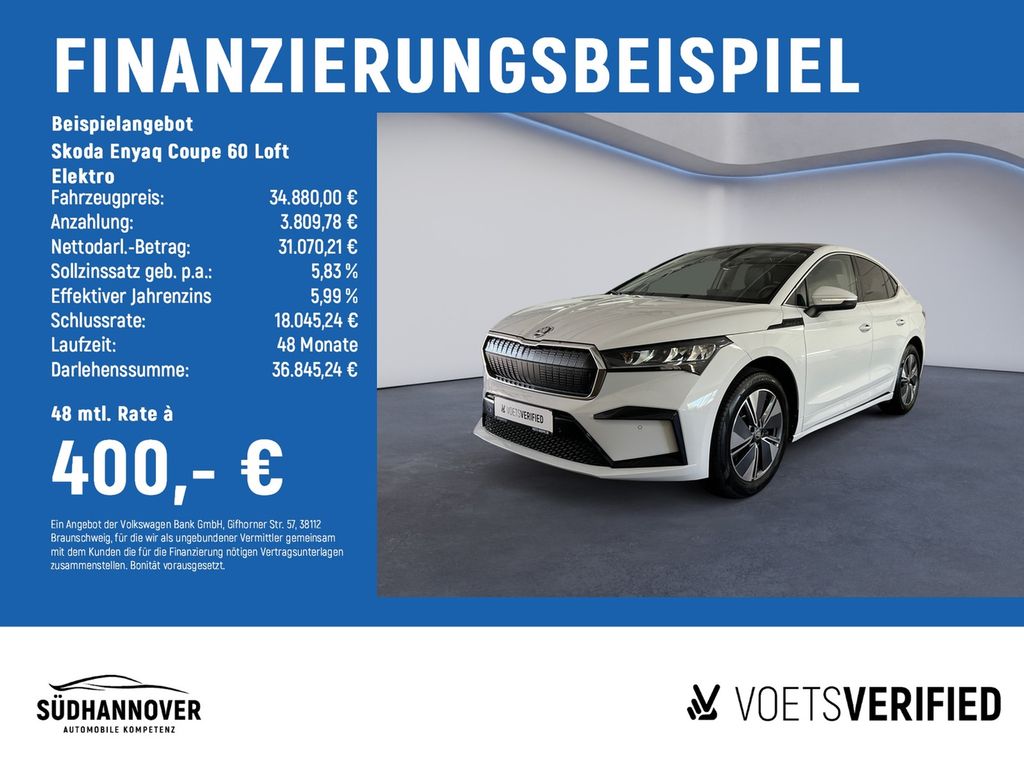 Bild des Angebotes Skoda Enyaq Coupe 60 Loft Elektro LED+RearView+SHZ