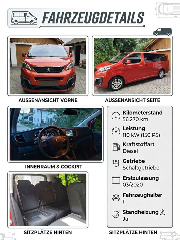 Bild des Angebotes Peugeot Traveller BlueHDi 150 S&S 6-Gang L3 Active