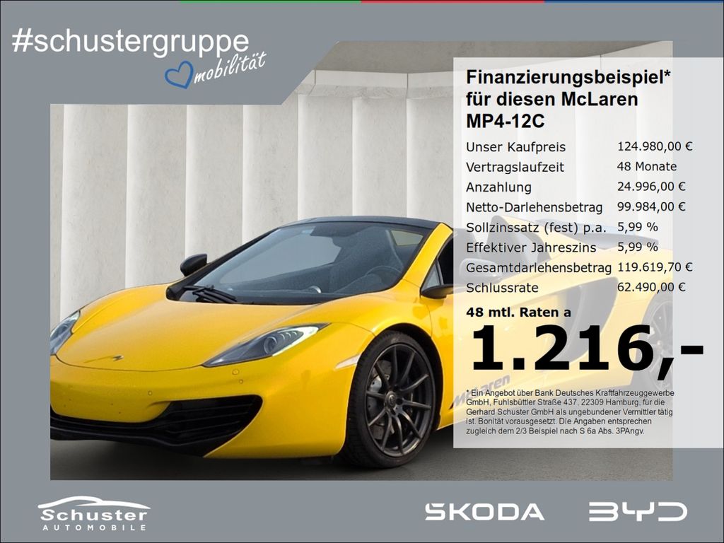 McLaren MP4-12C Spider 3.8 V8*Carbon Meridian Navi Tempo