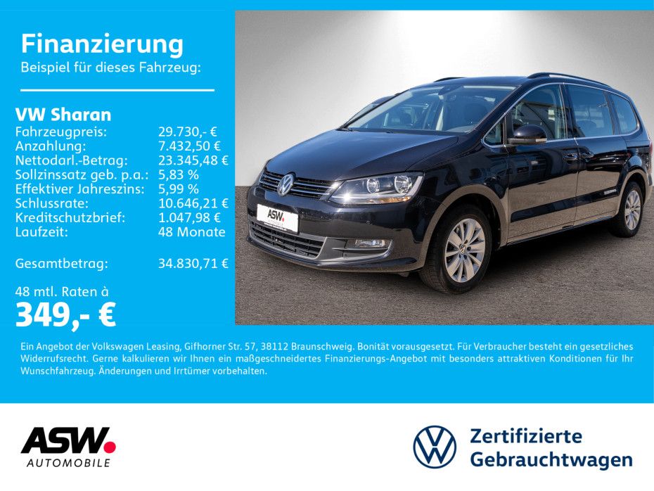 Bild des Angebotes Volkswagen Sharan Comfortline 1.4 TSI DSG Navi PDC AHK 7-S