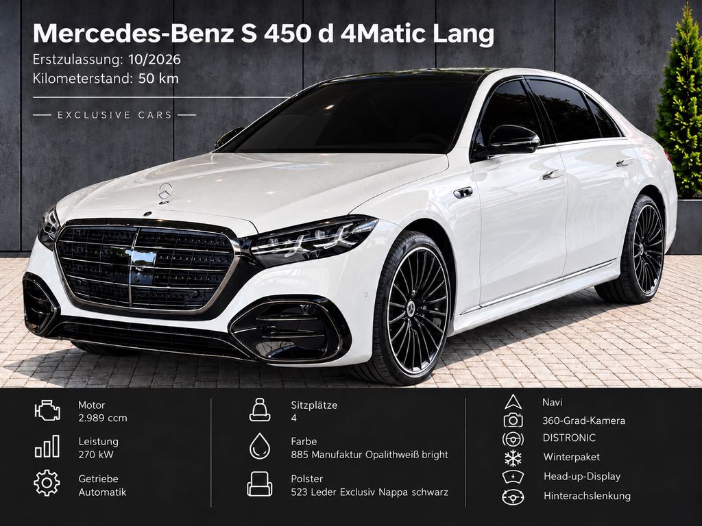 Bild des Angebotes Mercedes-Benz S 450 d 4M L AMG+ "VOLL" HUD WINTER CHAUFFEUR
