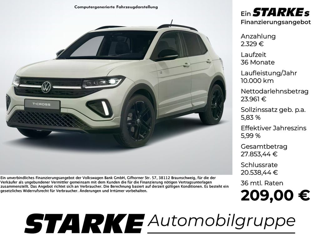 Volkswagen T-Cross 1.0 TSI DSG R-Line Black Style Navi LED