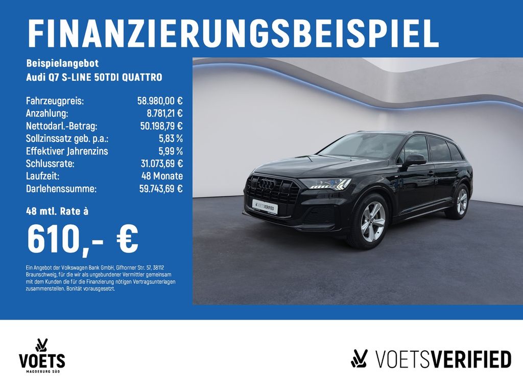 Bild des Angebotes Audi Q7 S-LINE 50TDI QUATTRO MATRIX+STANDH+AHK+LUFTF