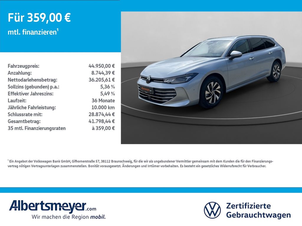 Bild des Angebotes Volkswagen Passat Variant 1.5 eTSI Business DSG+NAV+AHK+LED