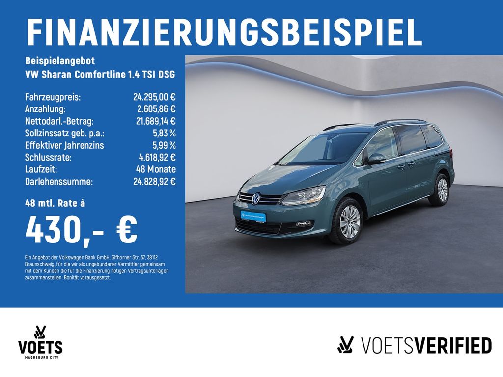 Bild des Angebotes Volkswagen Sharan Comfortline 1.4 TSI DSG PDC+AHK+NAVI